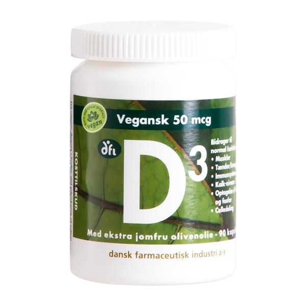 D3 Vitamin 50 mcg vegansk 90 kapsler
